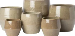 Intratuin bloempot Maure beige D 21 H 19 cm