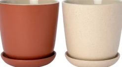 Intratuin bloempot met schotel Shai terracotta D 16 H 16 cm
