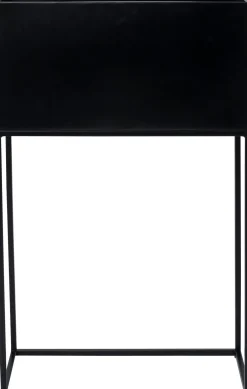 Intratuin bloempot met standaard Shay zwart 50 x 25 x 80 cm