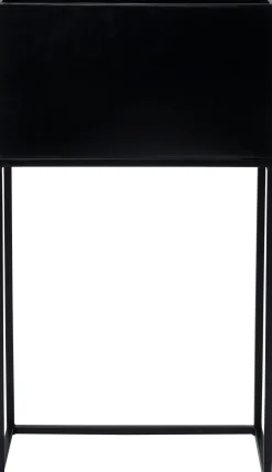 Intratuin bloempot met standaard Shay zwart 40 x 22,5 x 60 cm