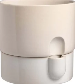 Intratuin bloempot met waterreservoir Leora wit D 19 H 19 cm