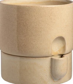 Intratuin bloempot met waterreservoir Leora beige D 19 H 19 cm