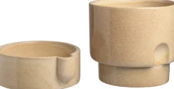 Intratuin bloempot met waterreservoir Leora beige D 19 H 19 cm