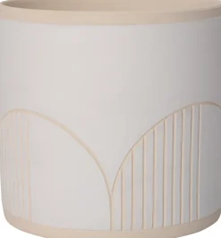 Intratuin bloempot Mik wit D 13,5 H 12,5 cm