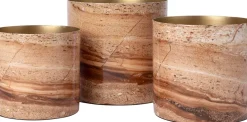 Intratuin bloempot Mils beige D 15 H 15 cm