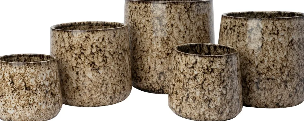 Intratuin bloempot Miro bruin / crème D 18 H 16 cm