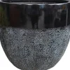 Intratuin bloempot Mosie zwart D 25 H 23 cm
