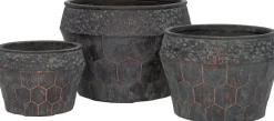 Intratuin bloempot Nika groen / koper D 36 H 25 cm