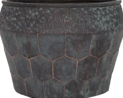 Intratuin bloempot Nika groen / koper D 36 H 25 cm