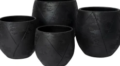 Intratuin bloempot Nio zwart D 38 H 36 cm