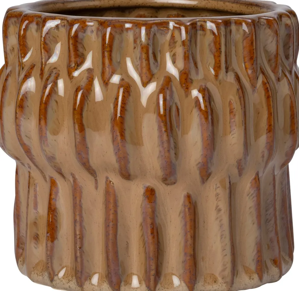 Intratuin bloempot Nisa bruin D 13,3 H 11 cm