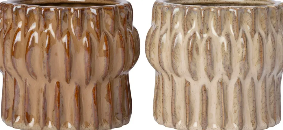 Intratuin bloempot Nisa bruin D 17,7 H 13,8 cm