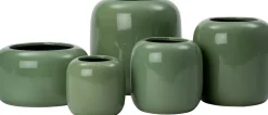Intratuin bloempot Noelle groen D 20,5 H 21 cm