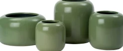 Intratuin bloempot Noelle mat groen D 17,5 H 17 cm