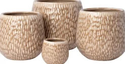 Intratuin bloempot Norea taupe D 24 H 21 cm