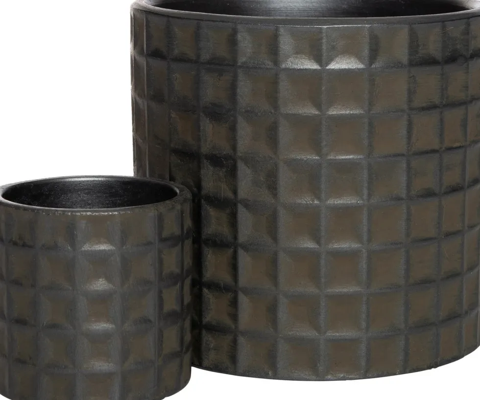 Intratuin bloempot Nova antraciet D 13,5 H 12,5 cm
