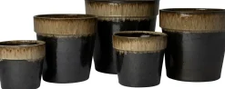 Intratuin bloempot Nowie bruin / taupe D 18 H 16 cm
