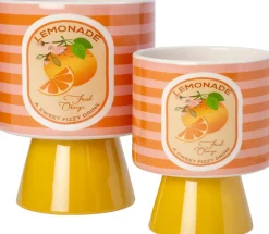 Intratuin bloempot Ollie oranje D 13,4 H 16,8 cm