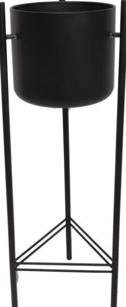 Intratuin bloempot Olly op poten zwart D 28 H 81 cm