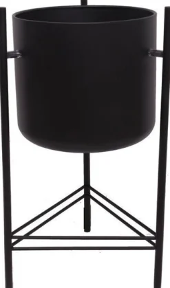 Intratuin bloempot Olly op poten zwart D 28 H 51 cm