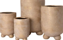 Intratuin bloempot op poten Arris goud D 16 H 23,5 cm