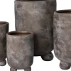 Intratuin bloempot op poten Arris grijs D 16 H 23,5 cm