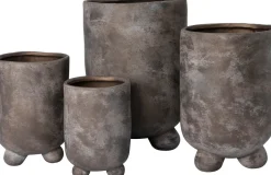 Intratuin bloempot op poten Arris grijs D 16 H 23,5 cm