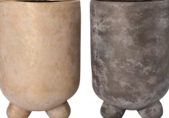 Intratuin bloempot op poten Arris grijs D 16 H 23,5 cm