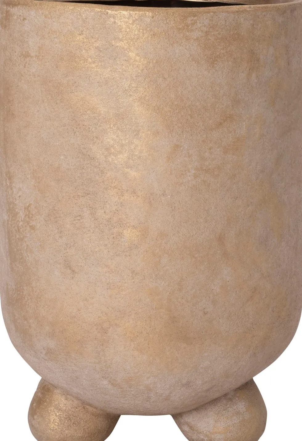 Intratuin bloempot op poten Arris goud D 19,5 H 28 cm