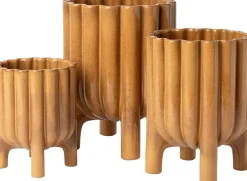 Intratuin bloempot op poten Amya bruin D 15 H 19 cm