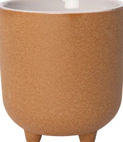 Intratuin bloempot op poten Adrienne oranje D 18 H 18,5 cm