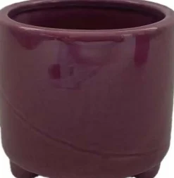 Intratuin bloempot op poten Eloi paars D 10 H 9,5 cm