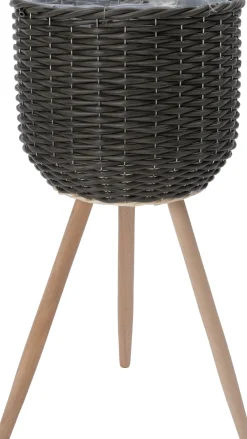 Intratuin bloempot op poten Esha grijs D 30 H 60 cm