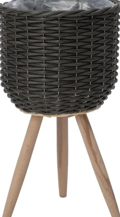 Intratuin bloempot op poten Esha grijs D 25 H 44 cm