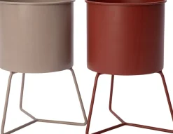 Intratuin bloempot op poten Ilan grijs D 18 H 29 cm