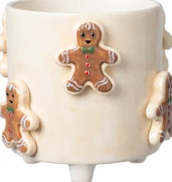 Intratuin bloempot op poten Jiya koekman crème D 13 H 11 cm