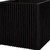 Intratuin bloempot op poten Latten zwart 51 x 51 x 50 cm