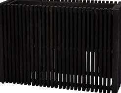 Intratuin bloempot op poten Latten zwart 73 x 27 x 50 cm