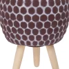 Intratuin bloempot op poten Myrthe bruin D 9,5 H 13 cm