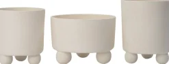 Intratuin bloempot op poten Niki wit D 16 H 19 cm