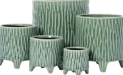 Intratuin bloempot op poten Nelli groen D 9 H 10 cm