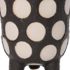Intratuin bloempot op poten Pygros zwart / beige D 10,5 H 12 cm