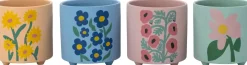 Intratuin bloempot op poten Rosie groen D 13,5 H 13,5 cm