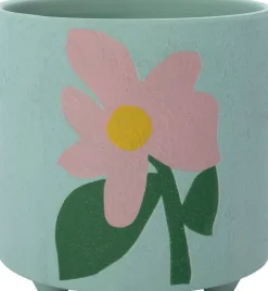 Intratuin bloempot op poten Rosie groen D 13,5 H 13,5 cm