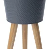 Intratuin bloempot op poten Semi grijs D 25 H 42,5 cm