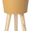 Intratuin bloempot op poten Sami geel D 24,5 H 43,3 cm