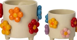 Intratuin bloempot op poten Teddie beige D 10,5 H 11 cm