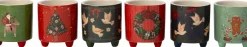 Intratuin bloempot op poten Yeva groen D 7,3 H 7,7 cm