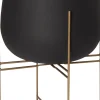 Intratuin bloempot op standaard Elif zwart D 50 H 85 cm