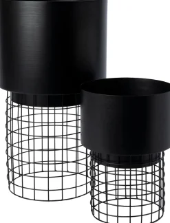 Intratuin bloempot op standaard Aafje zwart D 23 H 32 cm